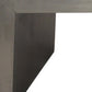 54" Silver Aluminum and Solid Wood Sled Coffee Table
