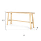 66" Light Brown Solid Wood Trestle Console Table