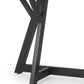 54" Brown Solid Wood Trestle Console Table