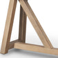 70" Black and Brown Solid Wood Trestle Console Table