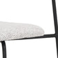 Set of Two Gray and Black Wool Linen And Upholstery Open Back Dining Side Chairs