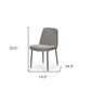 Gray and Black Upholstered Fabric And Metal Dining Side Chair