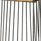 26" Natural and Black Solid Wood and Iron Backless Counter Height Bar Chair