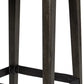 30" Black Iron and Solid Wood Backless Bar Height Bar Chair
