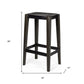 30" Black Iron and Solid Wood Backless Bar Height Bar Chair