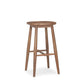 30" Natural Solid Wood Backless Bar Height Bar Chair