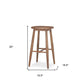 30" Natural Solid Wood Backless Bar Height Bar Chair