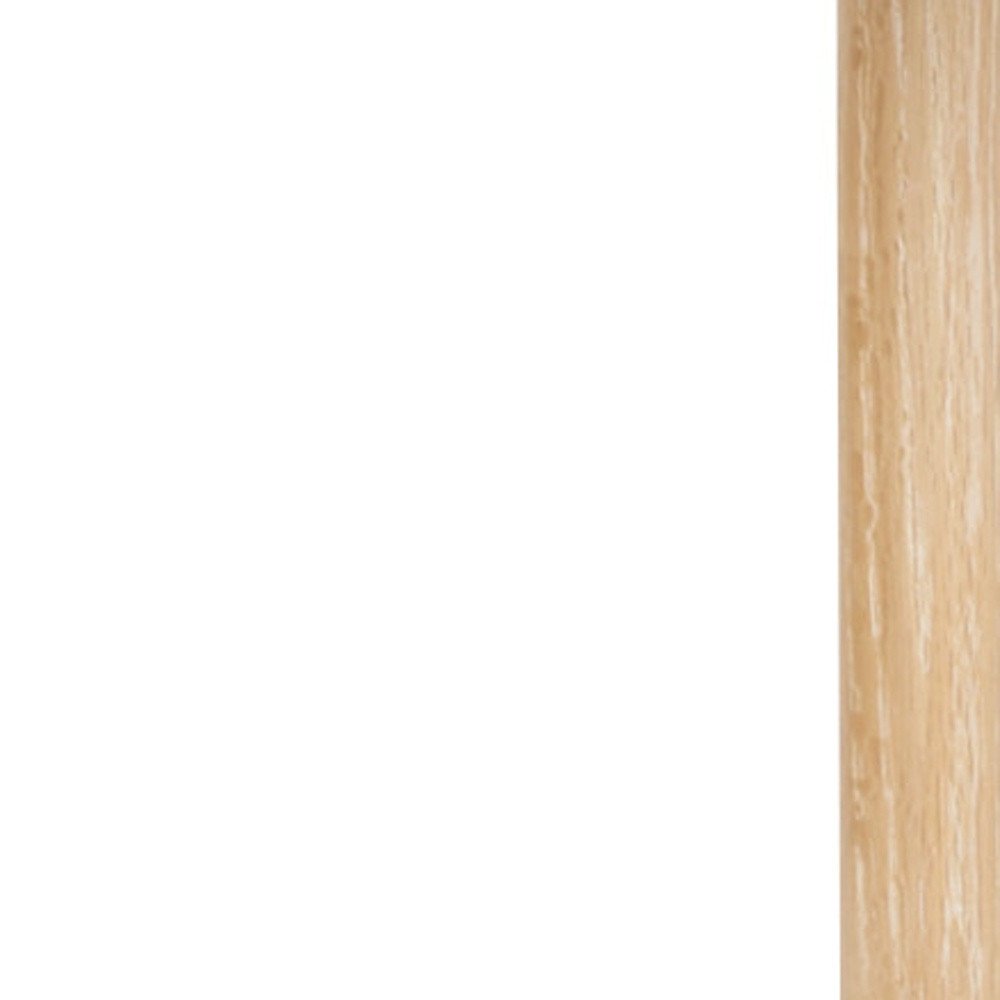 26" Beige and Natural Fabric and Solid Wood Low Back Counter Height Bar Chair