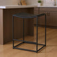 26" Black Solid Wood and Iron Backless Counter Height Bar Chair
