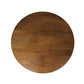 36" Brown Solid Wood Round Cross Legs Coffee Table