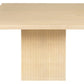 48" Natural Solid Wood Pedestal Base Square Dining Table