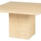 48" Natural Solid Wood Pedestal Base Square Dining Table