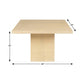 48" Natural Solid Wood Pedestal Base Square Dining Table