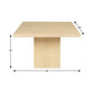 48" Natural Solid Wood Pedestal Base Square Dining Table