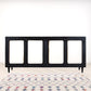 82" Black Distressed Solid Wood Sideboard with Four Doors