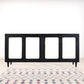 82" Black Distressed Solid Wood Sideboard with Four Doors