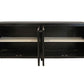 82" Black Distressed Solid Wood Sideboard with Four Doors