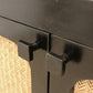 82" Black Distressed Solid Wood Sideboard with Four Doors