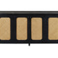 94" Black Distressed Solid Wood Sideboard with Six Doors