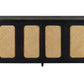 94" Black Distressed Solid Wood Sideboard with Six Doors