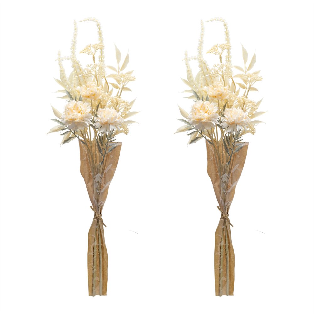 Set of Two 5" Beige Artificial