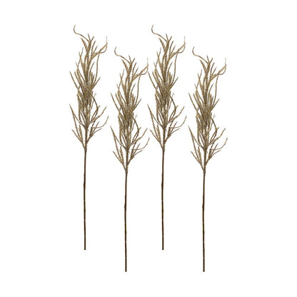 Set of Four 3" Brown Artificial Pampas