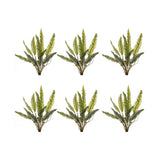 Set of Six 5" Green Artificial Fern