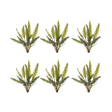 Set of Six 5" Green Artificial Fern