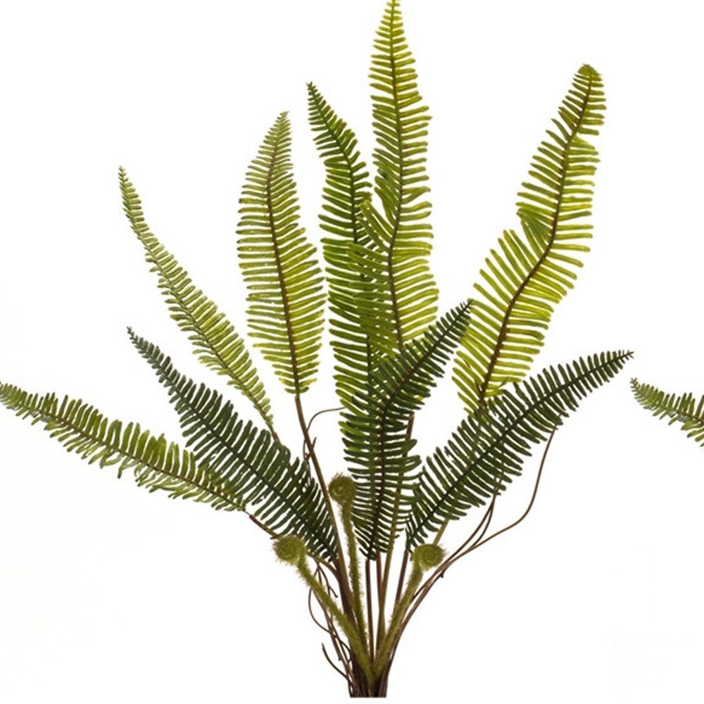 Set of Six 5" Green Artificial Fern