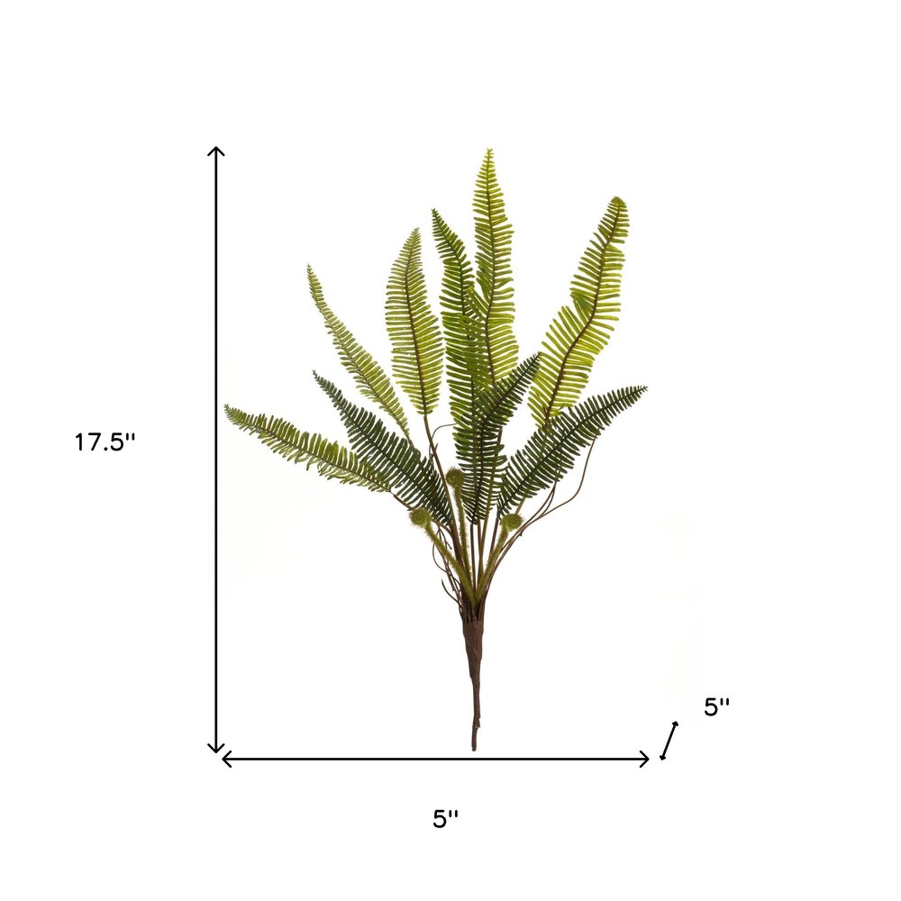 Set of Six 5" Green Artificial Fern