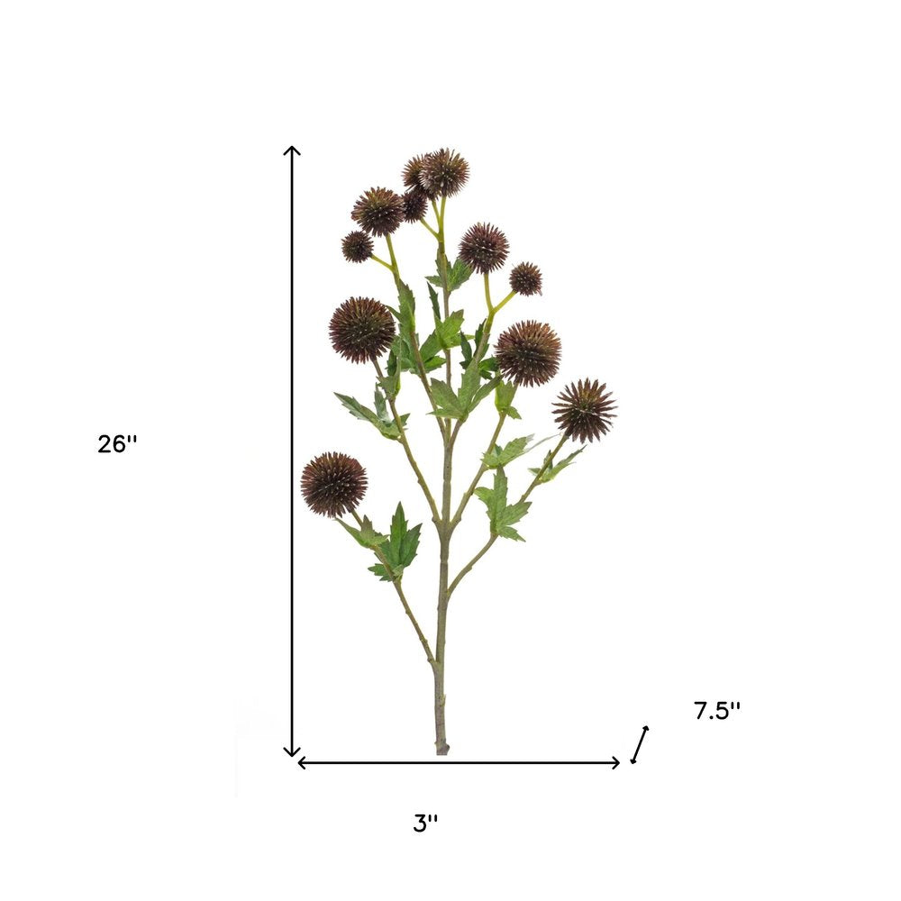 Set of Six 3" Brown Artificial