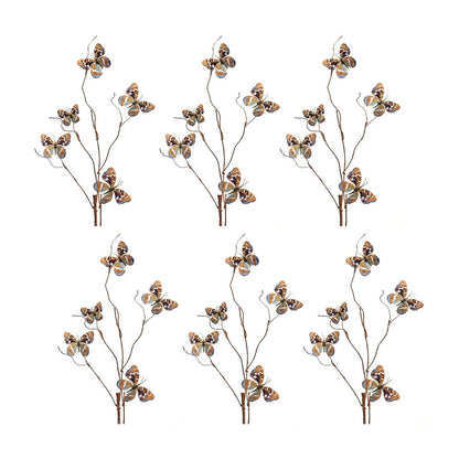 Set of Six 3" Orange Artificial