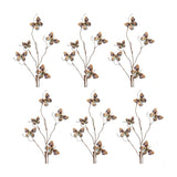 Set of Six 3" Orange Artificial