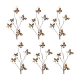 Set of Six 3" Orange Artificial
