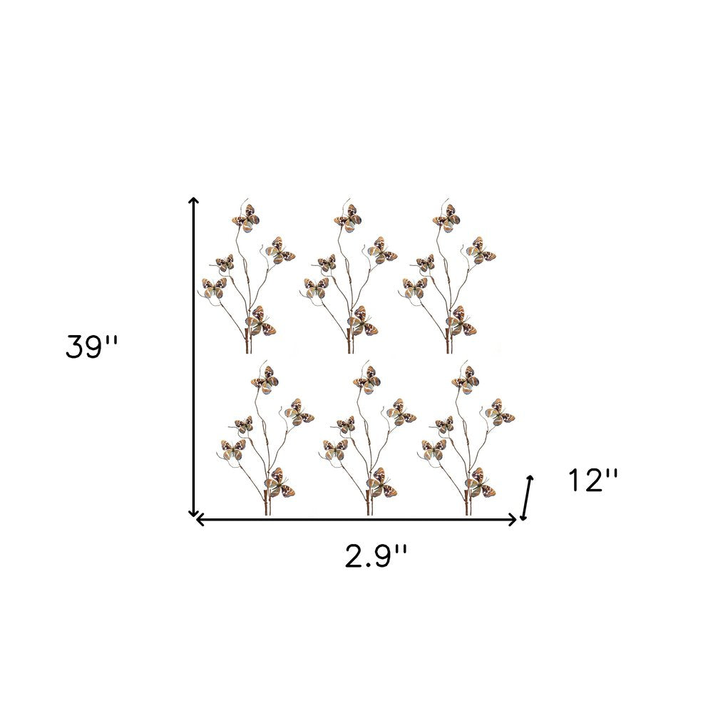 Set of Six 3" Orange Artificial