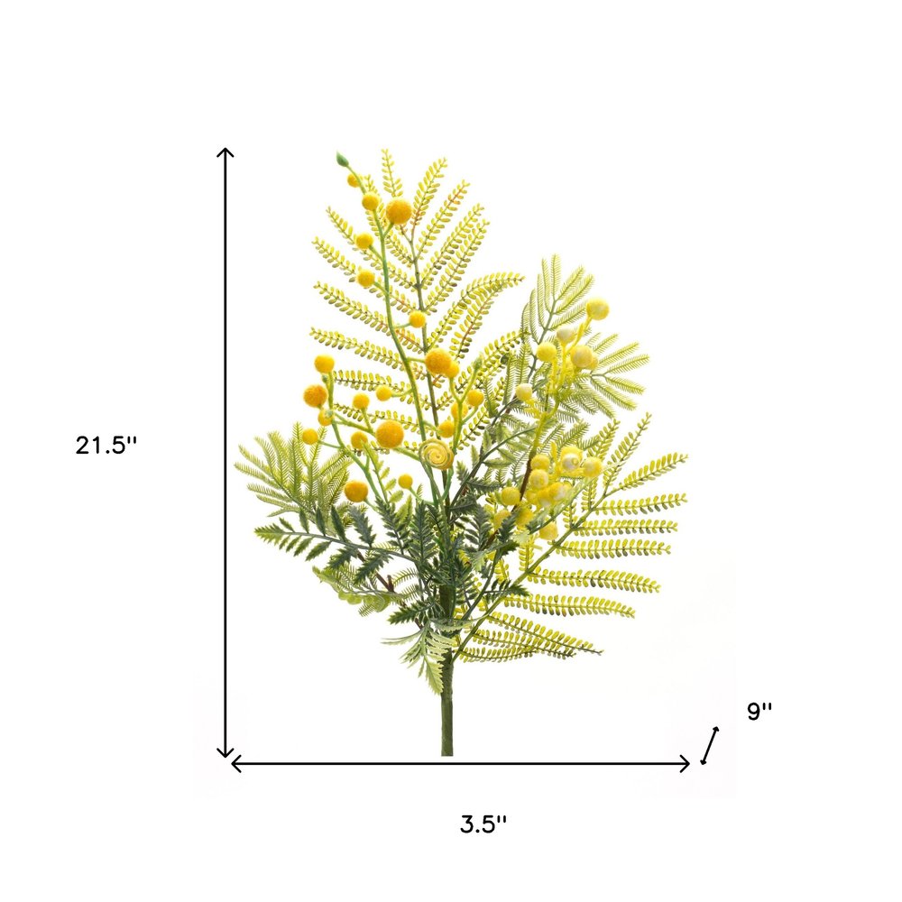 Set of Six 4" Green Artificial