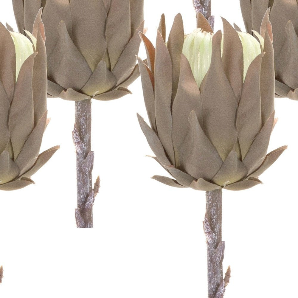 Set of Six 4" Brown Artificial