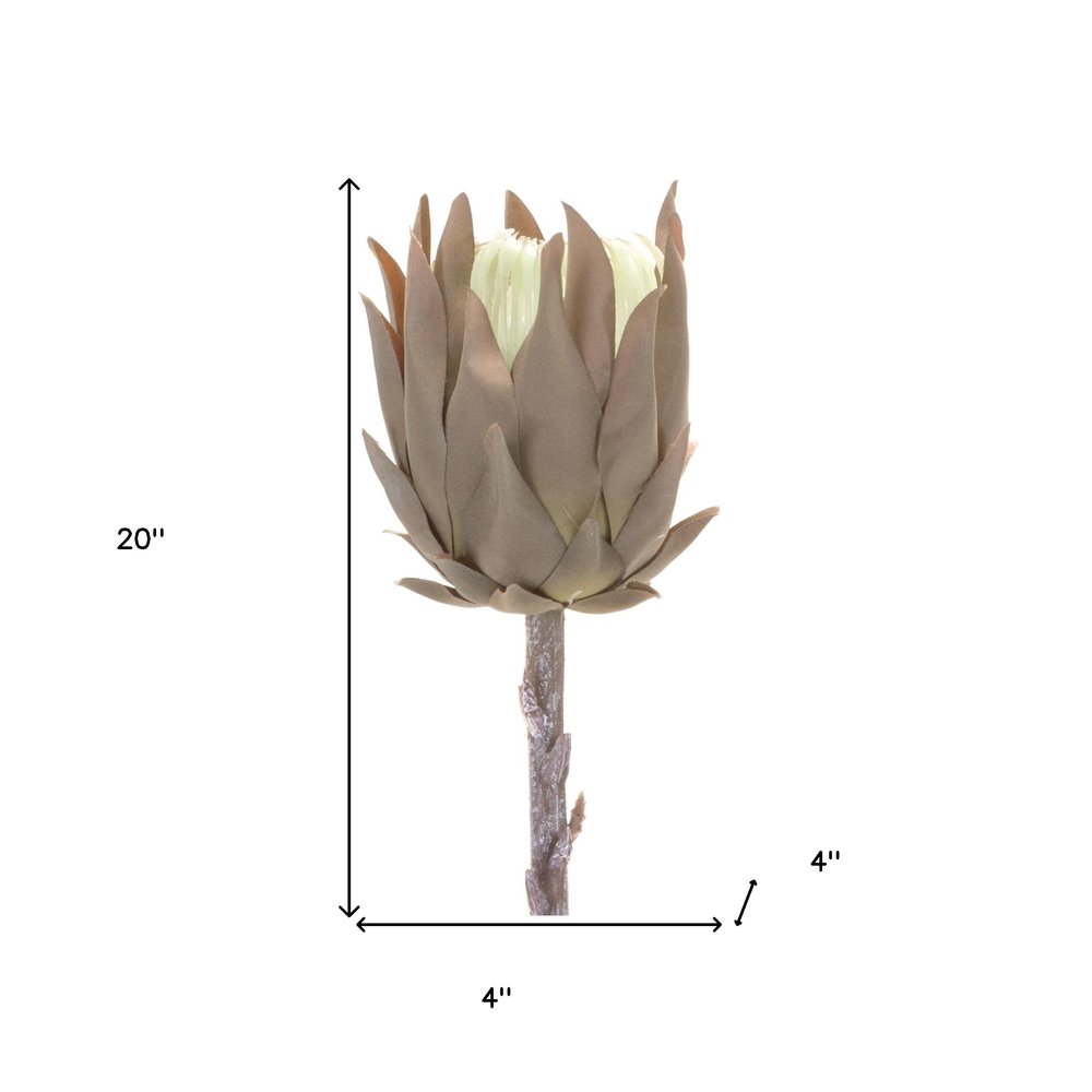Set of Six 4" Brown Artificial