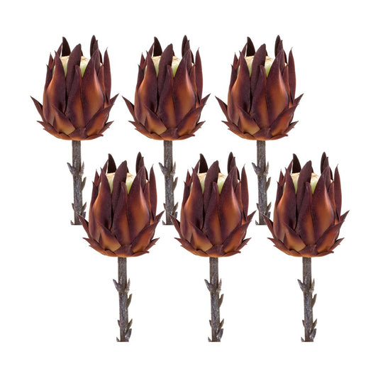 Set of Six 3" Orange Artificial
