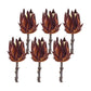 Set of Six 3" Orange Artificial