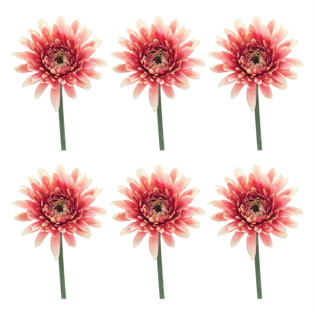 Set of Six 5" Pink Artificial