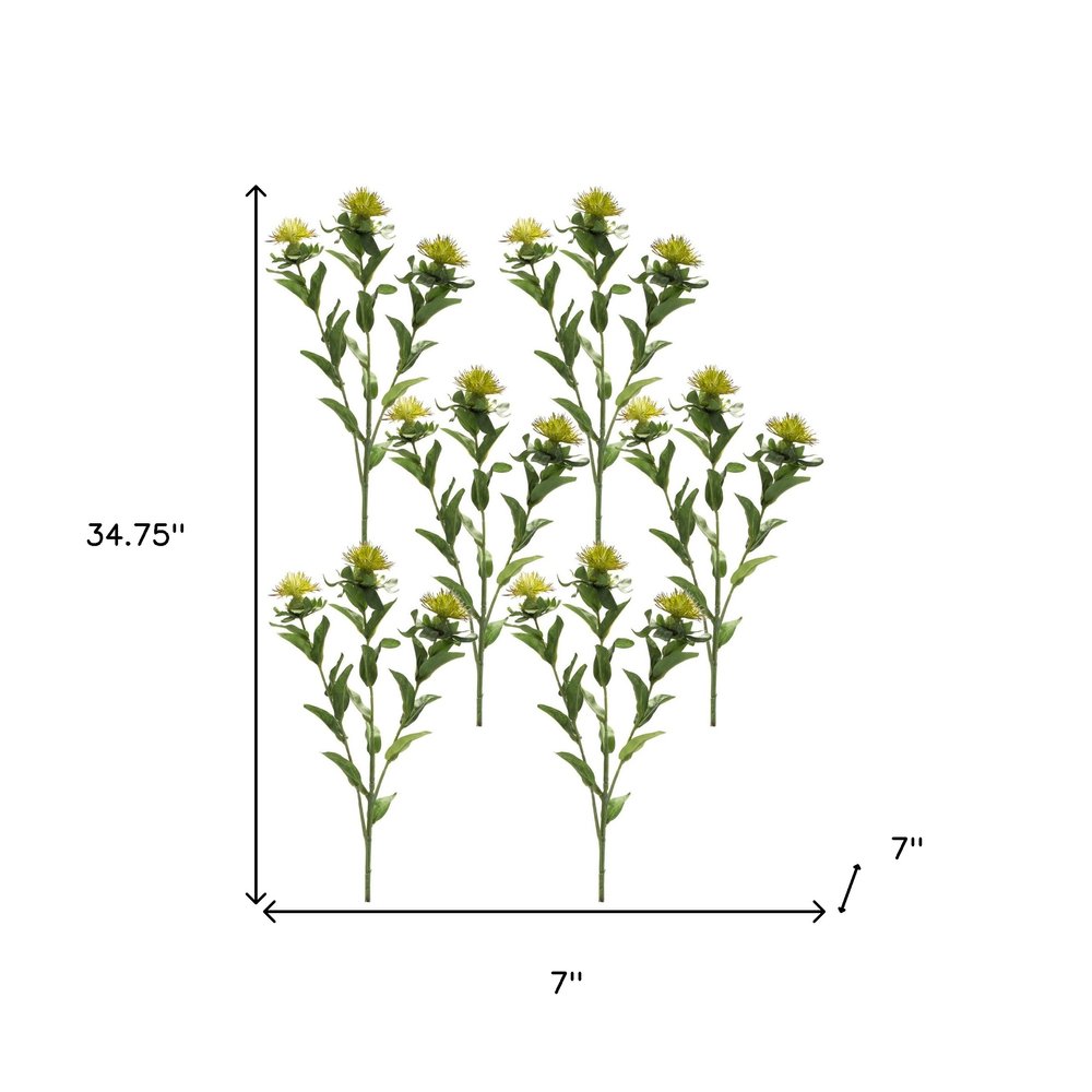 Set of Six 7" Green Artificial