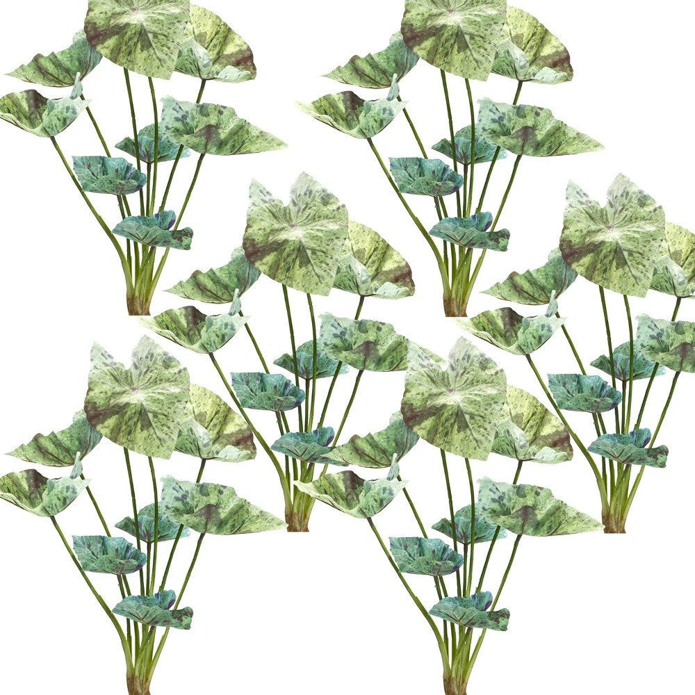 Set of Six 3" Green Artificial