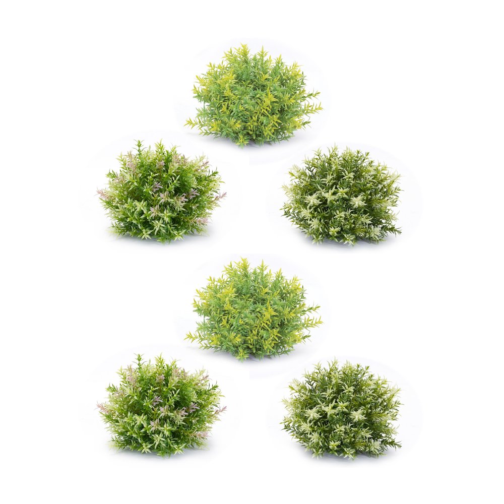 Set of Six 10" Green Artificial