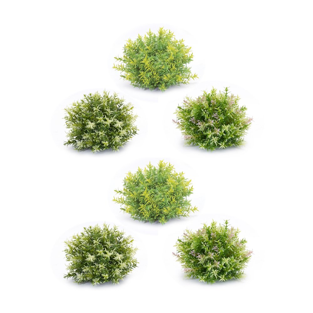 Set of Six 10" Green Artificial
