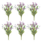 Set of Six 10" Purple Artificial