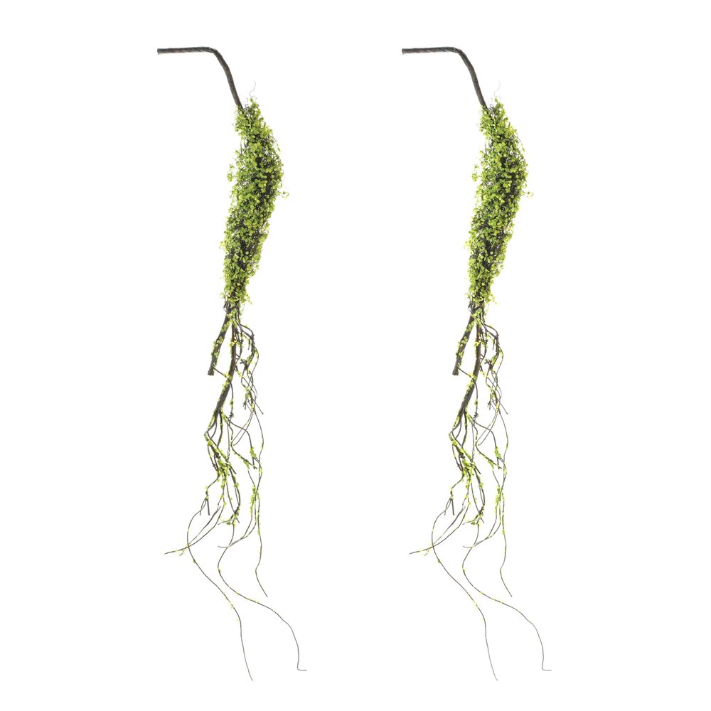 Set of Two 4" Green Artificial