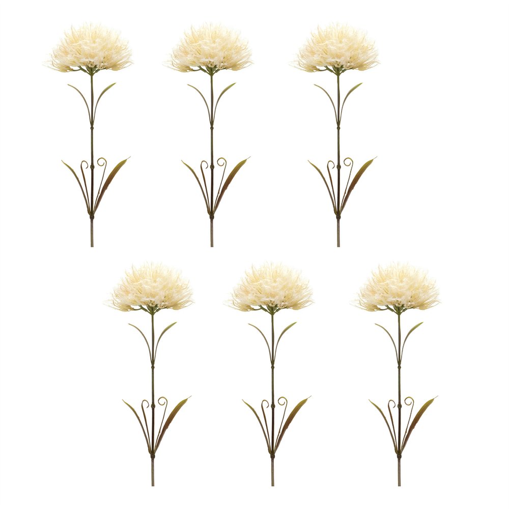 Set of Six 5" Cream Artificial