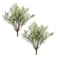 Set of Two 11" Green Artificial Fern