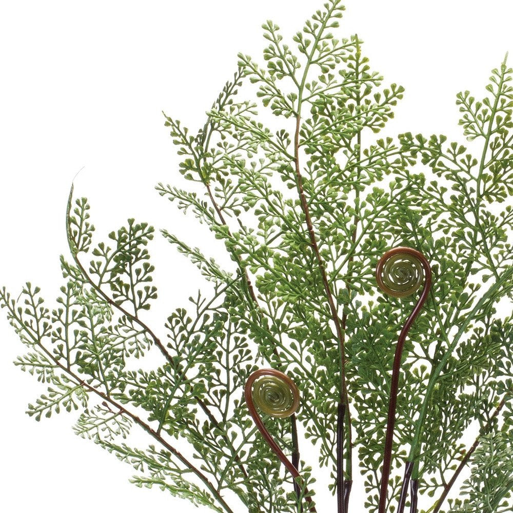 Set of Two 11" Green Artificial Fern